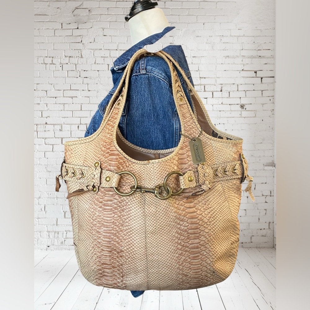 Coach XL Limited Edition Python Embossed Ergo in … - image 4